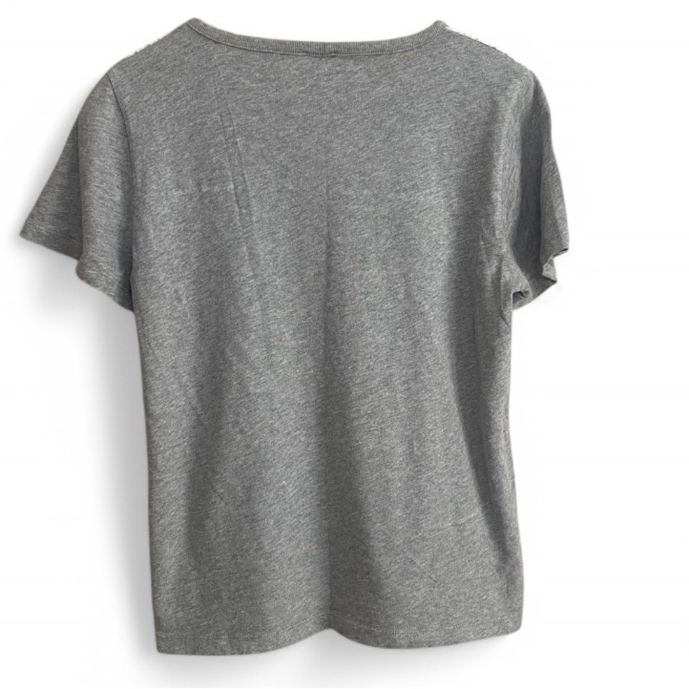 J.Crew Women’s Grey Short Sleeve w/ Eyelet Detail Shirt Size Medium - Picture 4 of 4